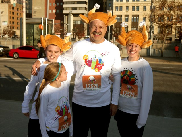 A family doing a Turkey Trot - Photo taken from http://www.flickr.com/photos/5chw4r7z/8208877730/sizes/l/in/photostream
